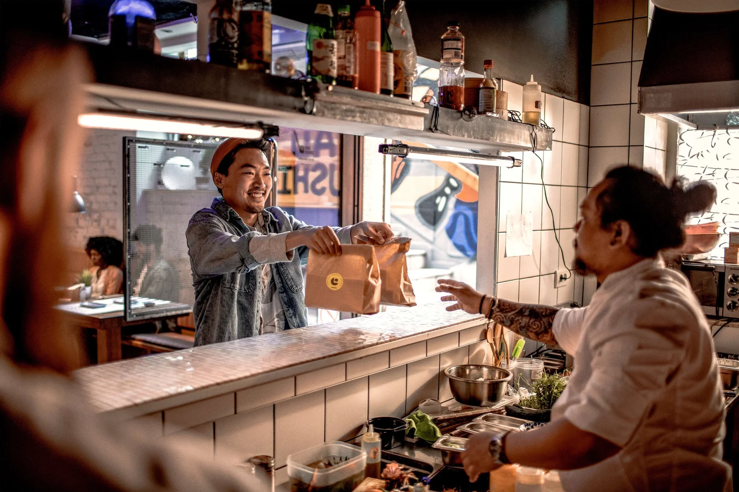 Chef working in a restaurant kitchen